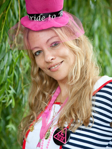 portrait einer bride-to-be auf einem JGA